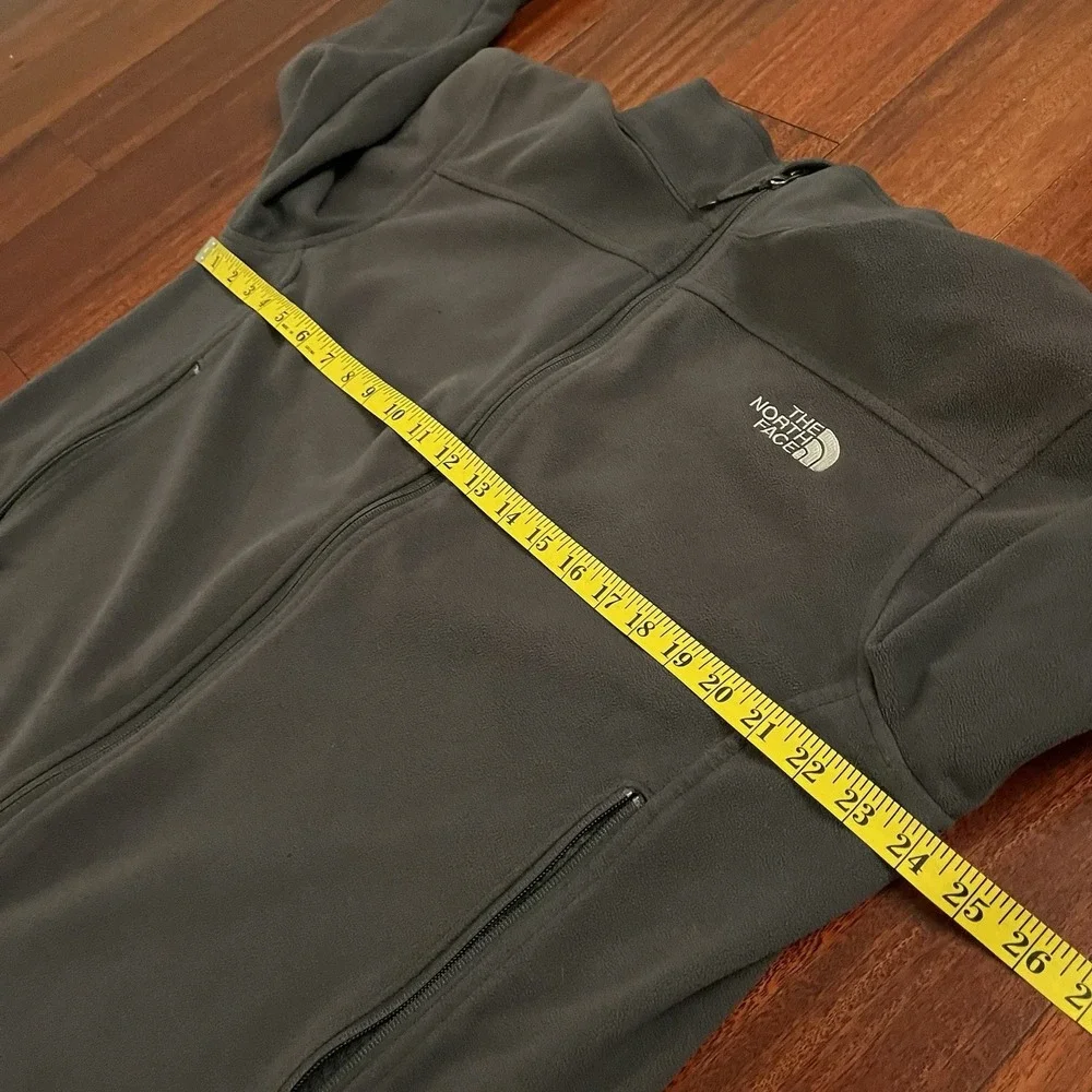 The North Face Jacket Men Large Gray Windwall Softshell Fleece Lined Full Zip *